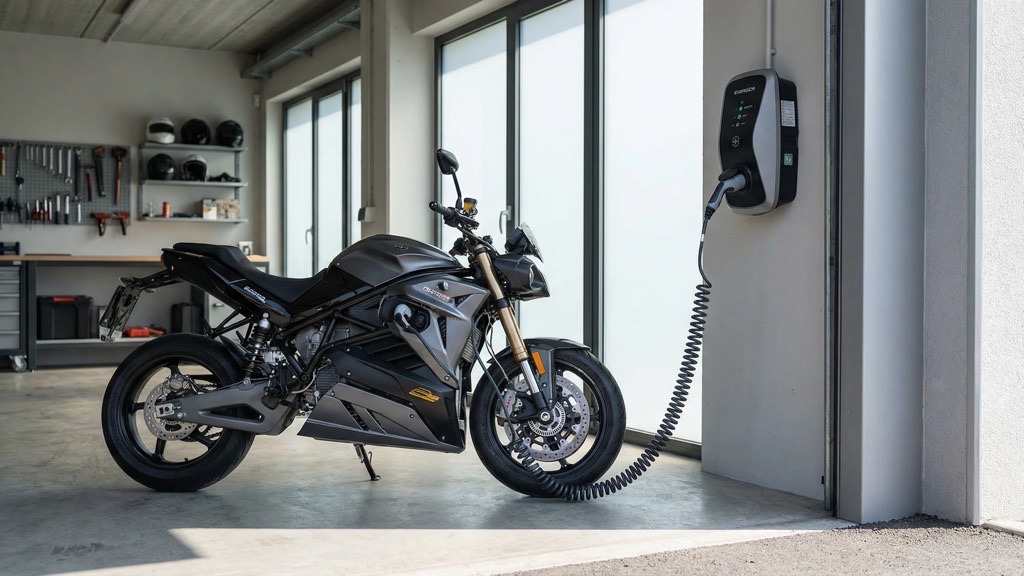 Energica Eva Ribelle Home Charging Setup