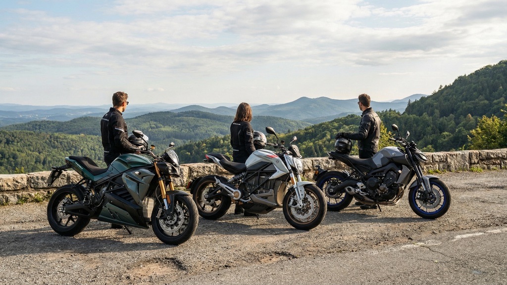 Energica Eva Ribelle vs Zero SR/F vs MT-09