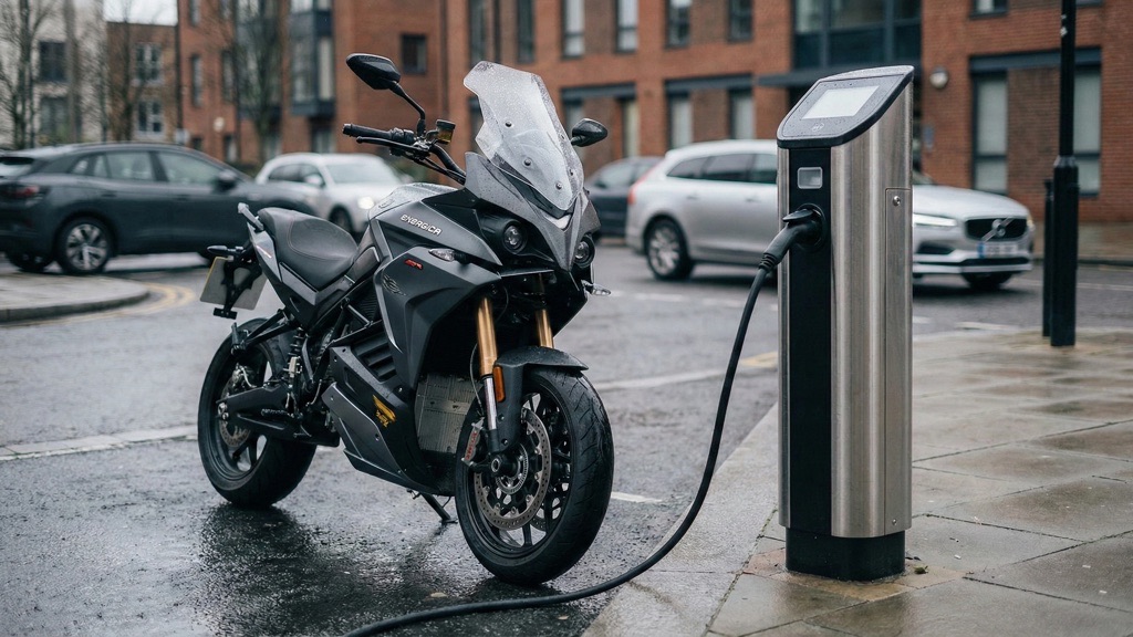 Energica Experia at DC Fast Charging Station