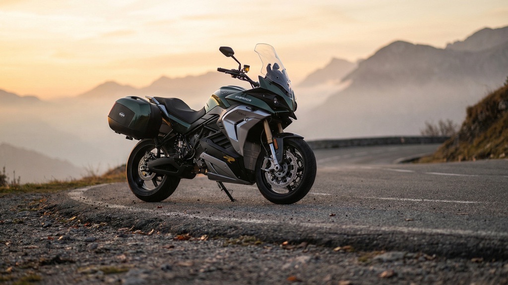 Energica Experia Electric Sport Tourer on Mountain Road