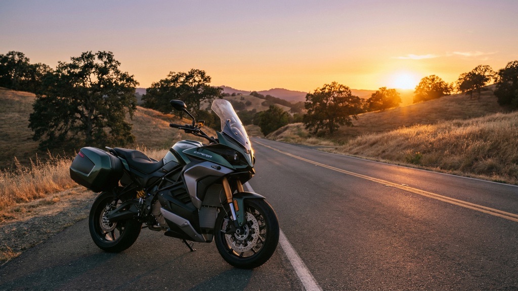 Energica Experia Sunset Touring Scene