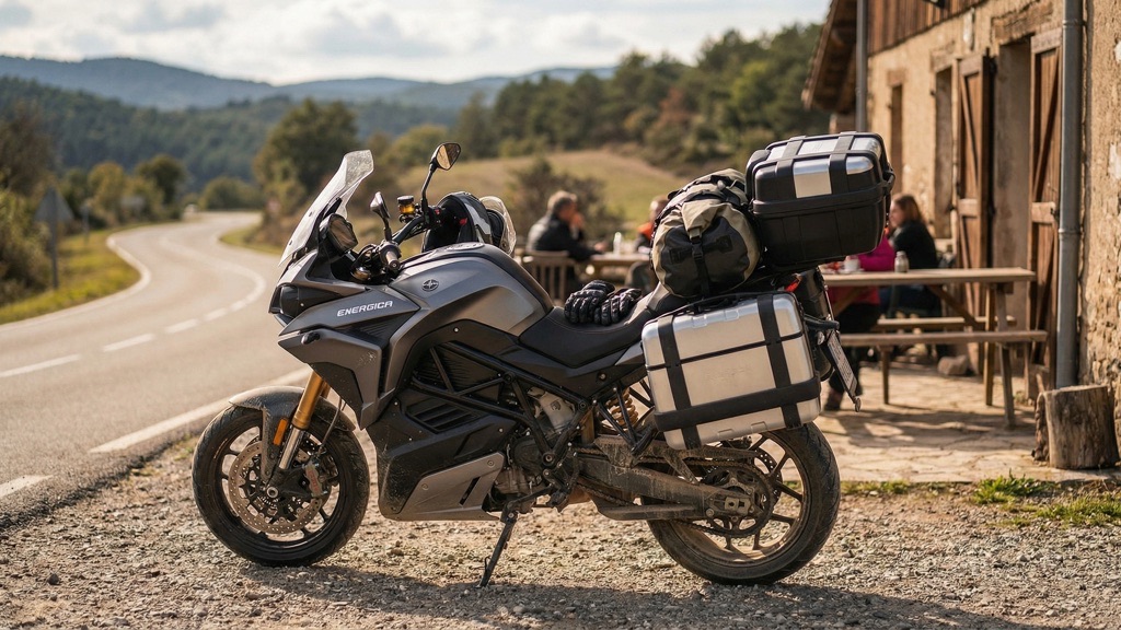 Energica Experia Touring Setup with Panniers