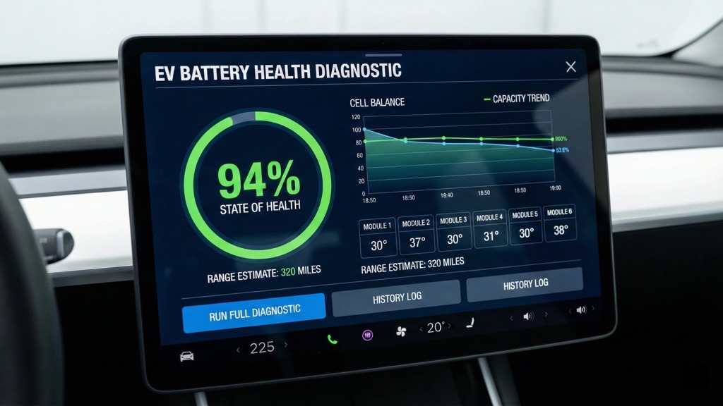 EV Battery Health Diagnostic Screen