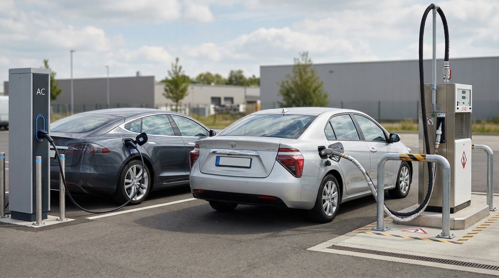EV charging at home vs gasoline refueling costs