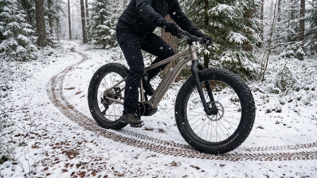 Fat Tire E-Bike Riding in Snow