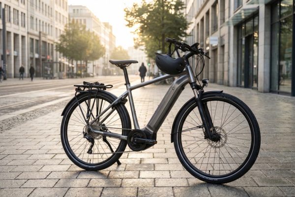 Giant Explore E+ in Urban Commuter Setting