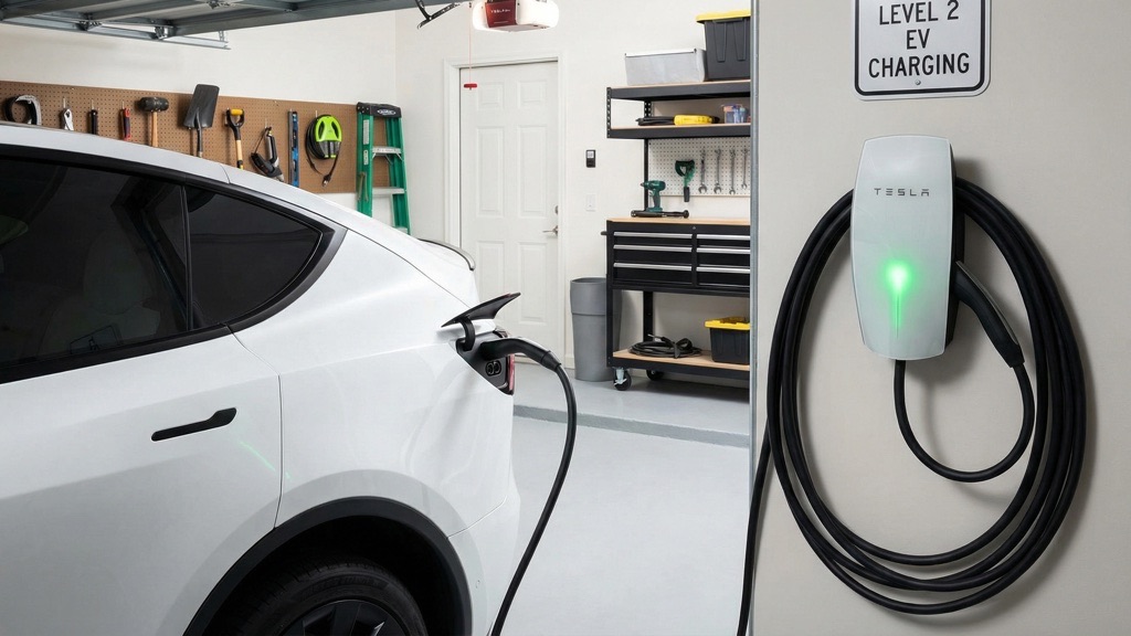 Level 2 home EV charging setup