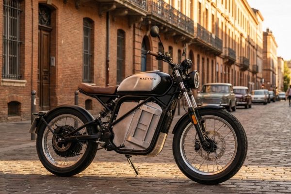 Maeving RM1 parked in city environment