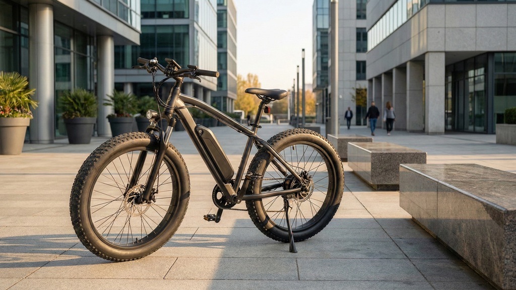 Mid-Range Fat Tire E-Bike in City