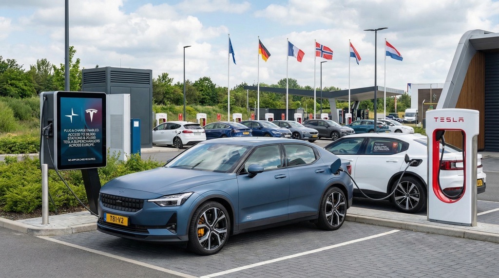 Polestar Charge Tesla Superchargers