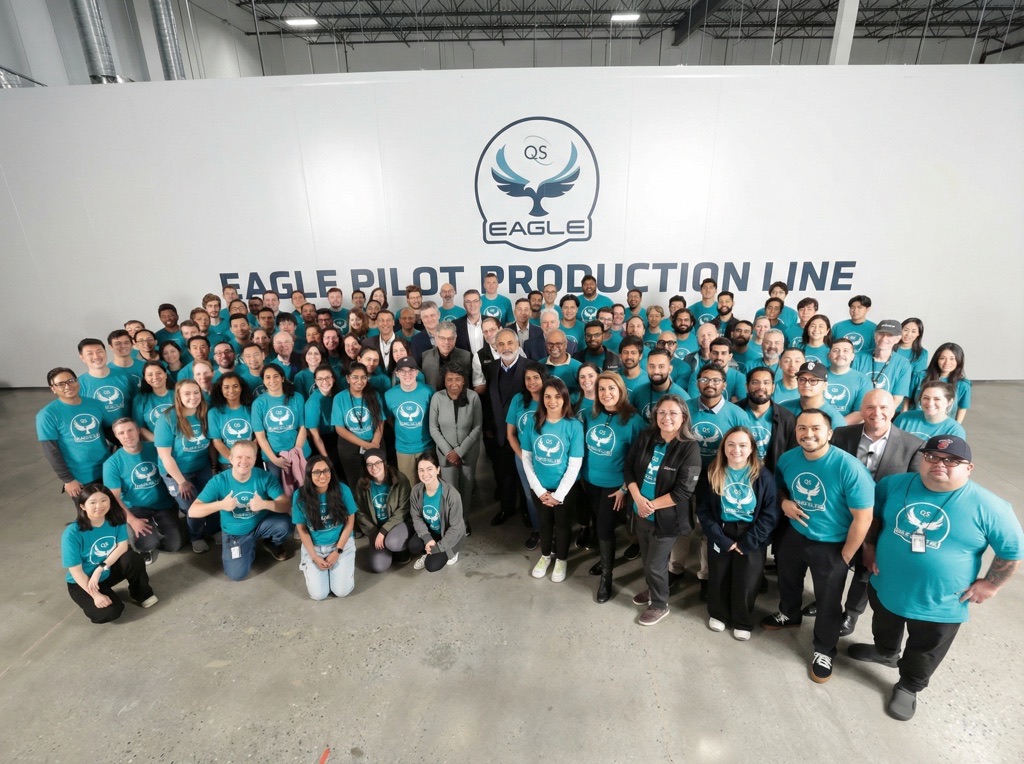 QuantumScape's Eagle Line Delivers 844 Wh/L Solid-State Cells to Eliminate EV Range Anxiety 2 QuantumScape team at the opening of the Eagle production line