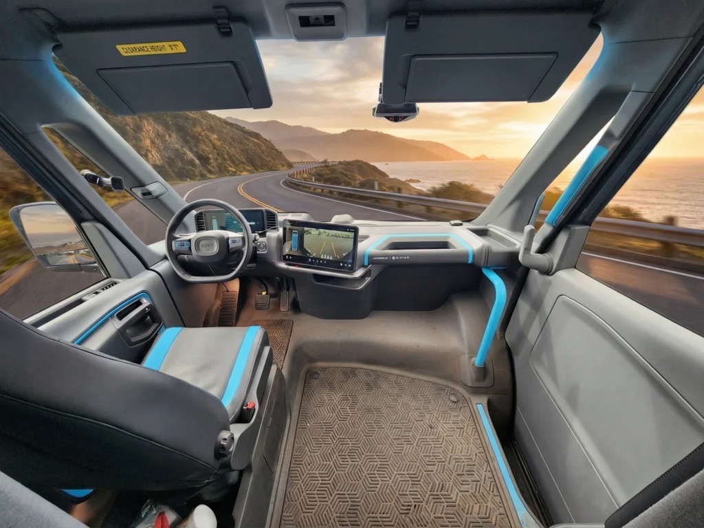 Rivian EDV Amazon Interior