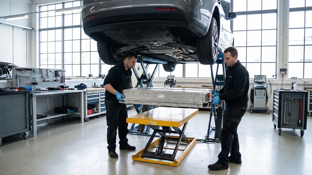 Tesla Battery After an Accident: Advantages, Risks and What Buyers Must Know in 2026 8 Tesla battery pack replacement process