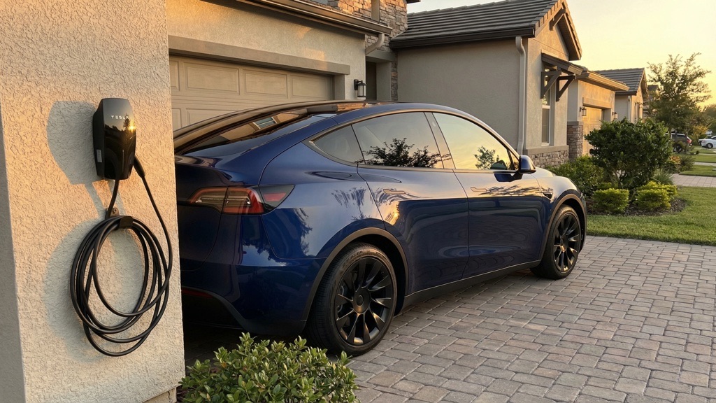Tesla Charging at Home with Wall Connector