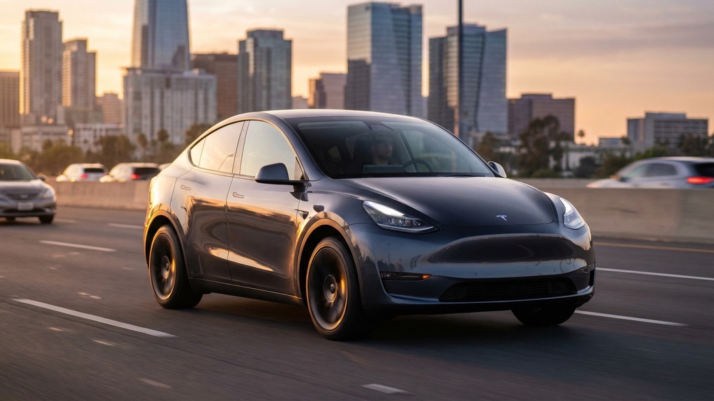 Tesla Model Y 2026 on Highway