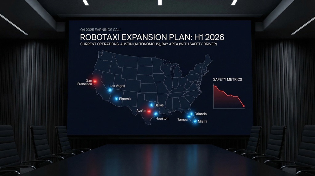 Tesla Robotaxi planned expansion to multiple US cities