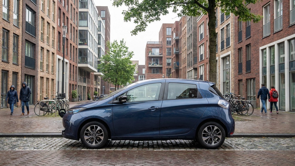 Used Electric Car in European Urban Setting