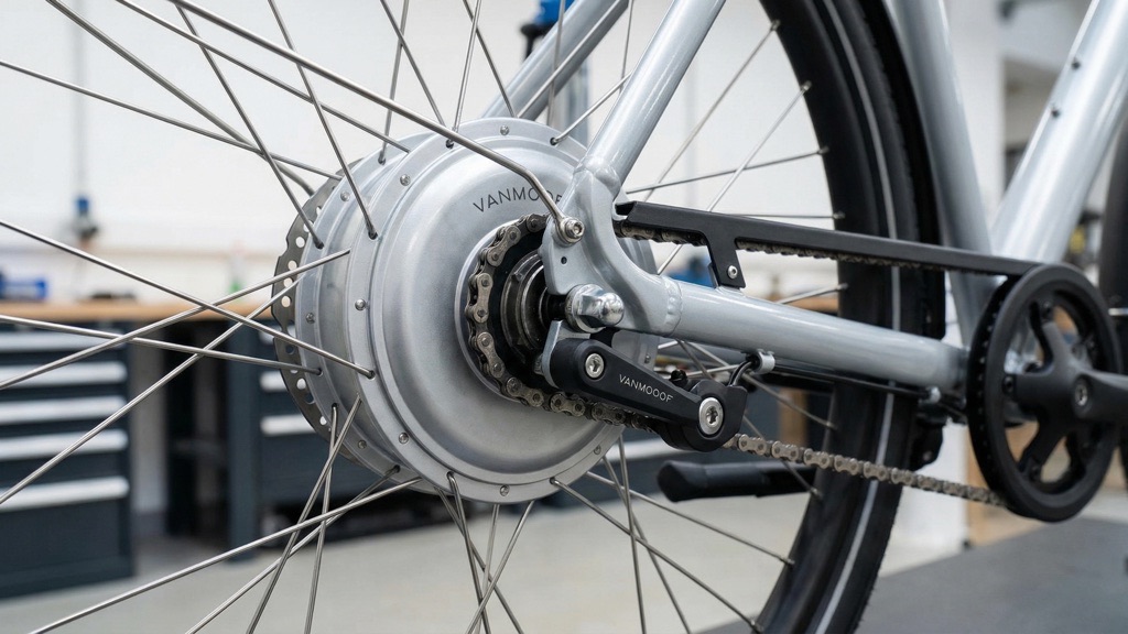 VanMoof S5 Review (2026): Design-Driven Commuter with Real-World Tradeoffs 5 VanMoof S5 Rear Hub Motor and Drivetrain