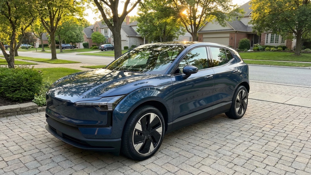 Volvo EX30 in Suburban Setting