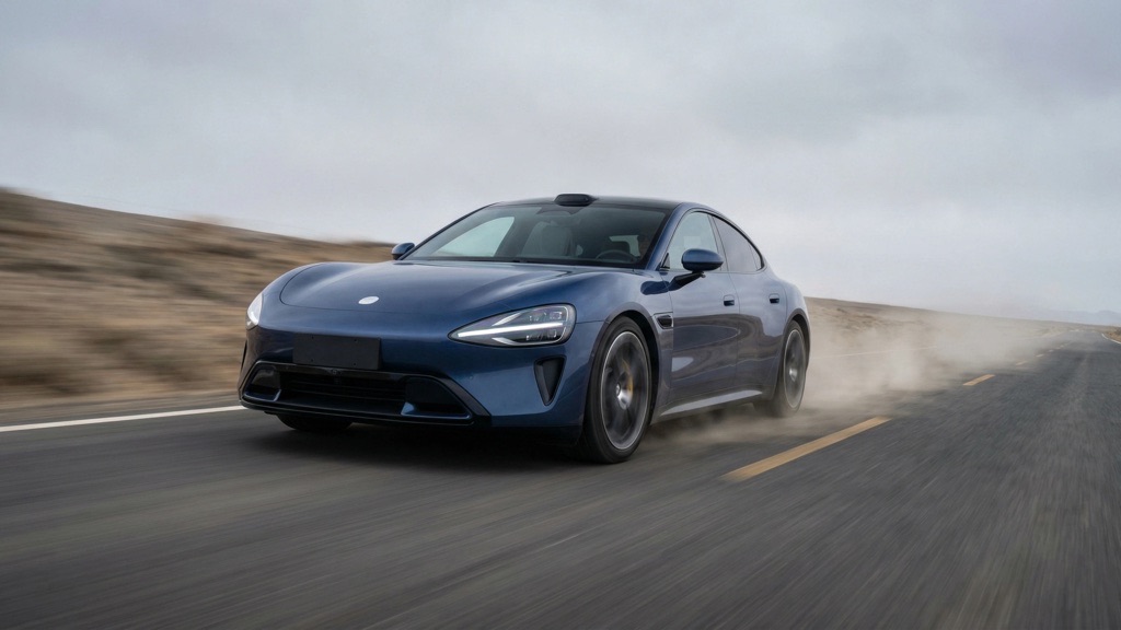 Xiaomi SU7 AWD Max accelerating during performance testing