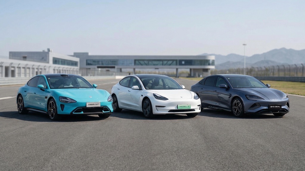 Xiaomi SU7 vs Tesla Model 3 vs BYD Seal