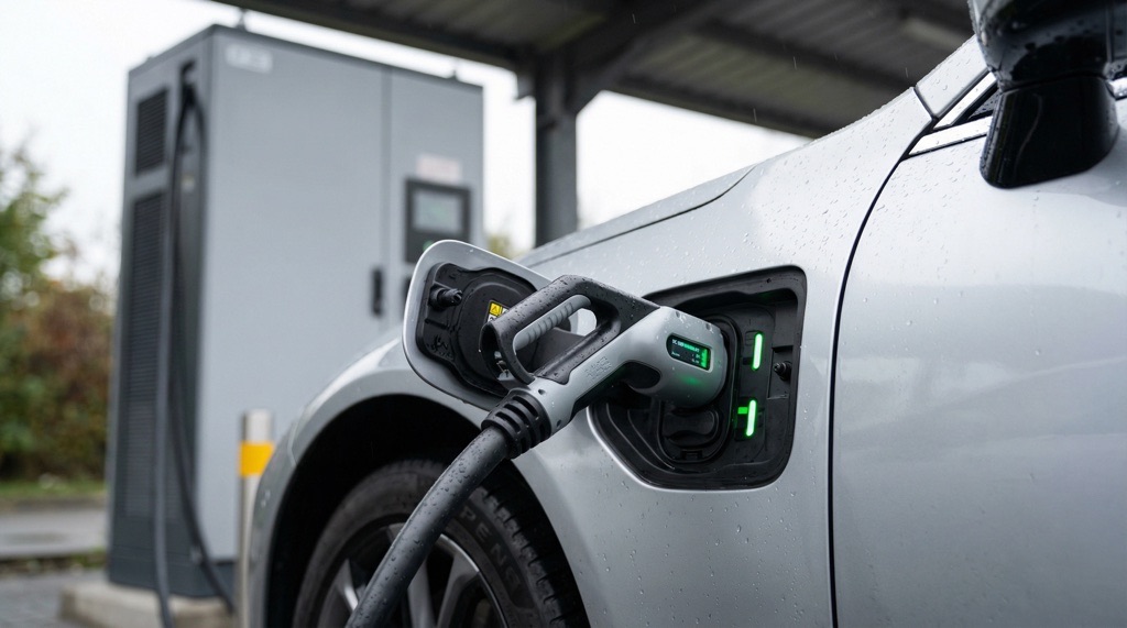 XPeng Next P7 fast charging at DC station