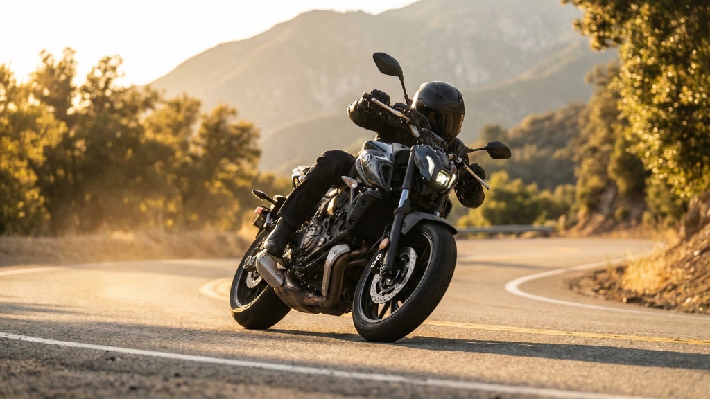 Yamaha MT-07 on a Twisty Road