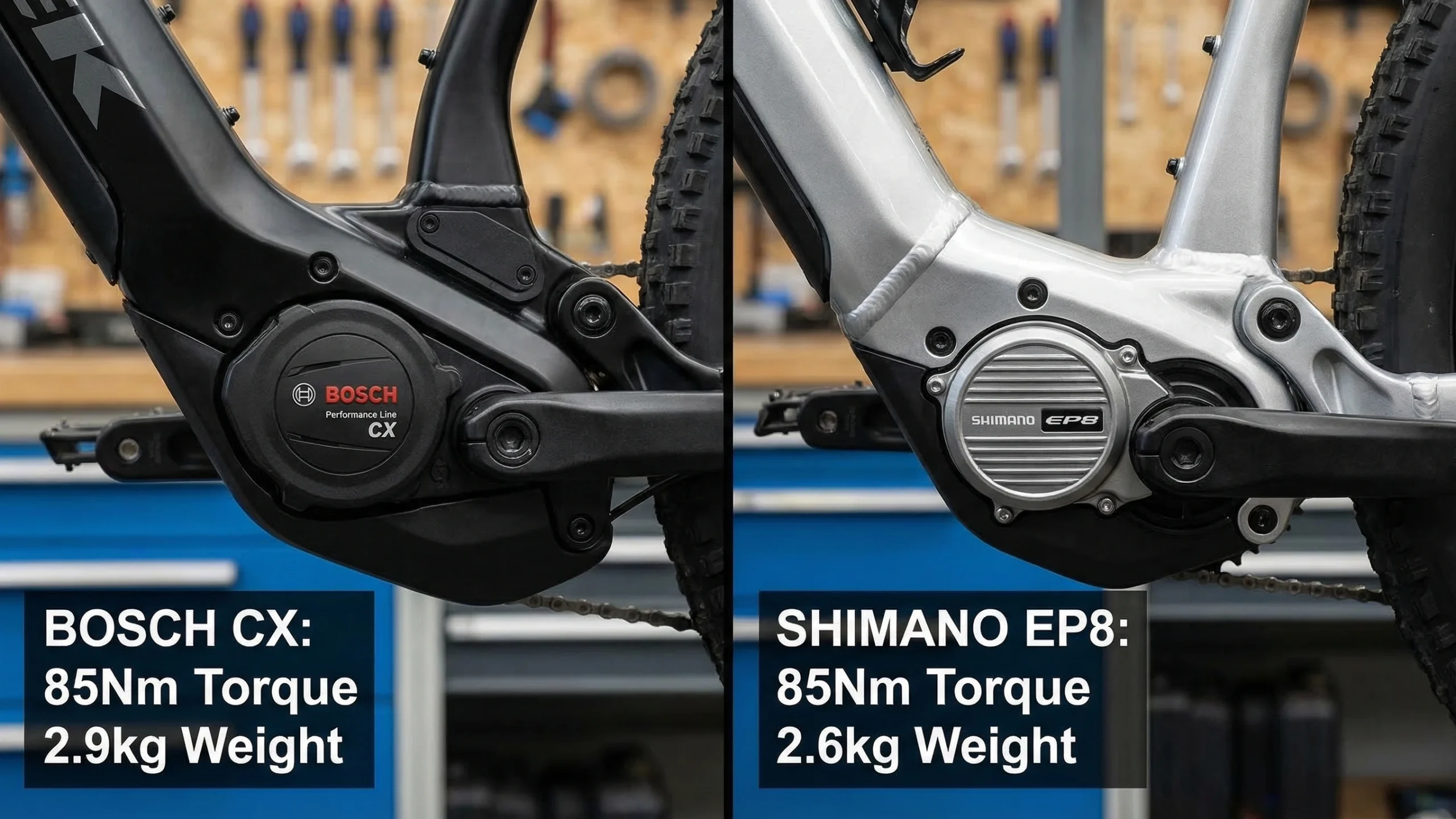 Bosch CX vs Shimano EP8 motor comparison