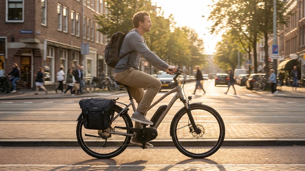 E-Bike Used for Urban Cargo Commuting