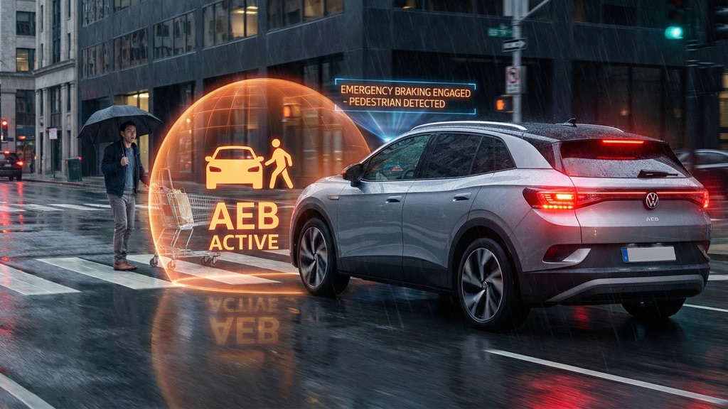 EV Automatic Emergency Braking in Action