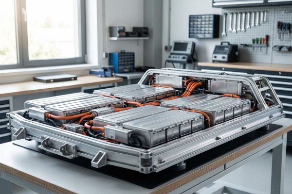 Modern EV Battery Pack with Cooling System