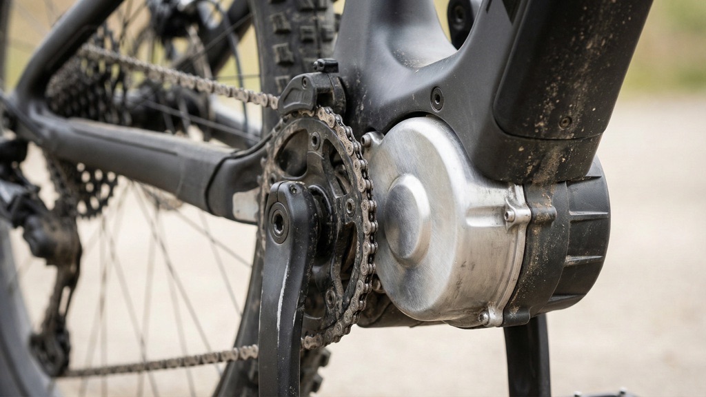 Mid-Drive Motor Mounted at Crank