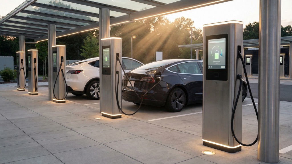 Tesla Model 3 and Model Y Charging at Supercharger