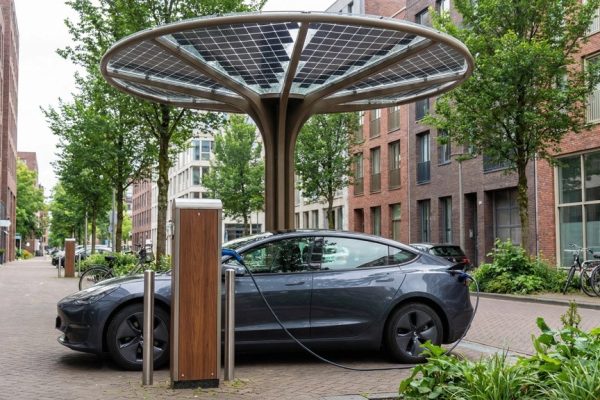 Tesla Model 3 Charging with Renewable Energy