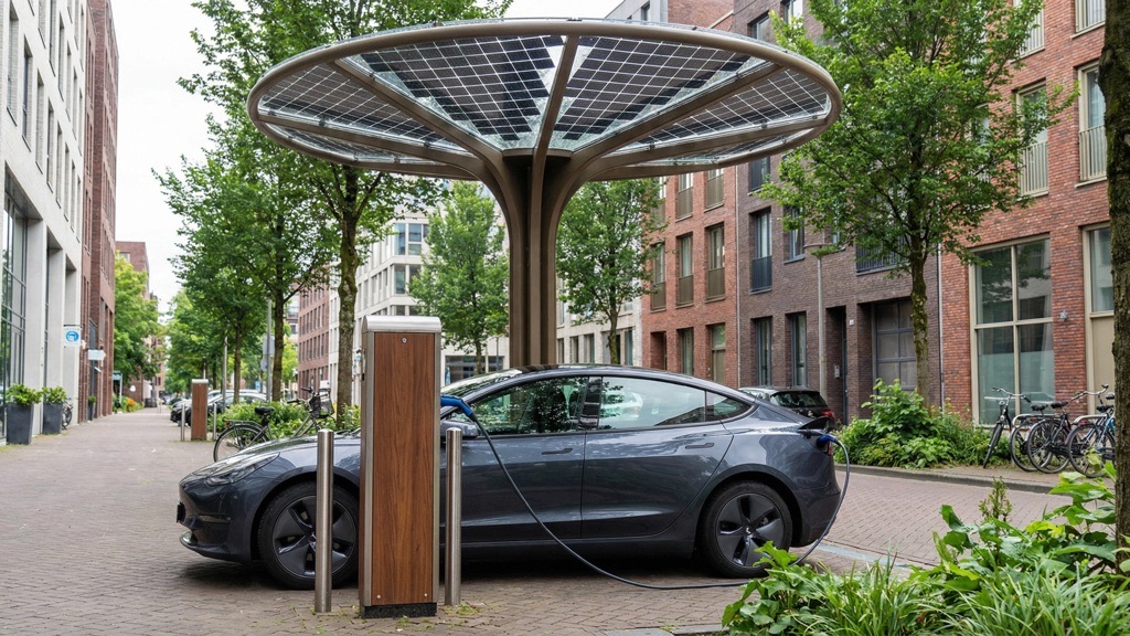 Tesla Model 3 Charging with Renewable Energy